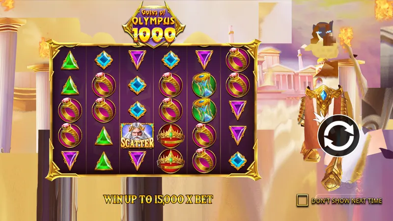 Gates of Olympus 1000 slot by Pragmatic Play – game screen Gates of Olympus 1000 slot by Pragmatic Play – game screen